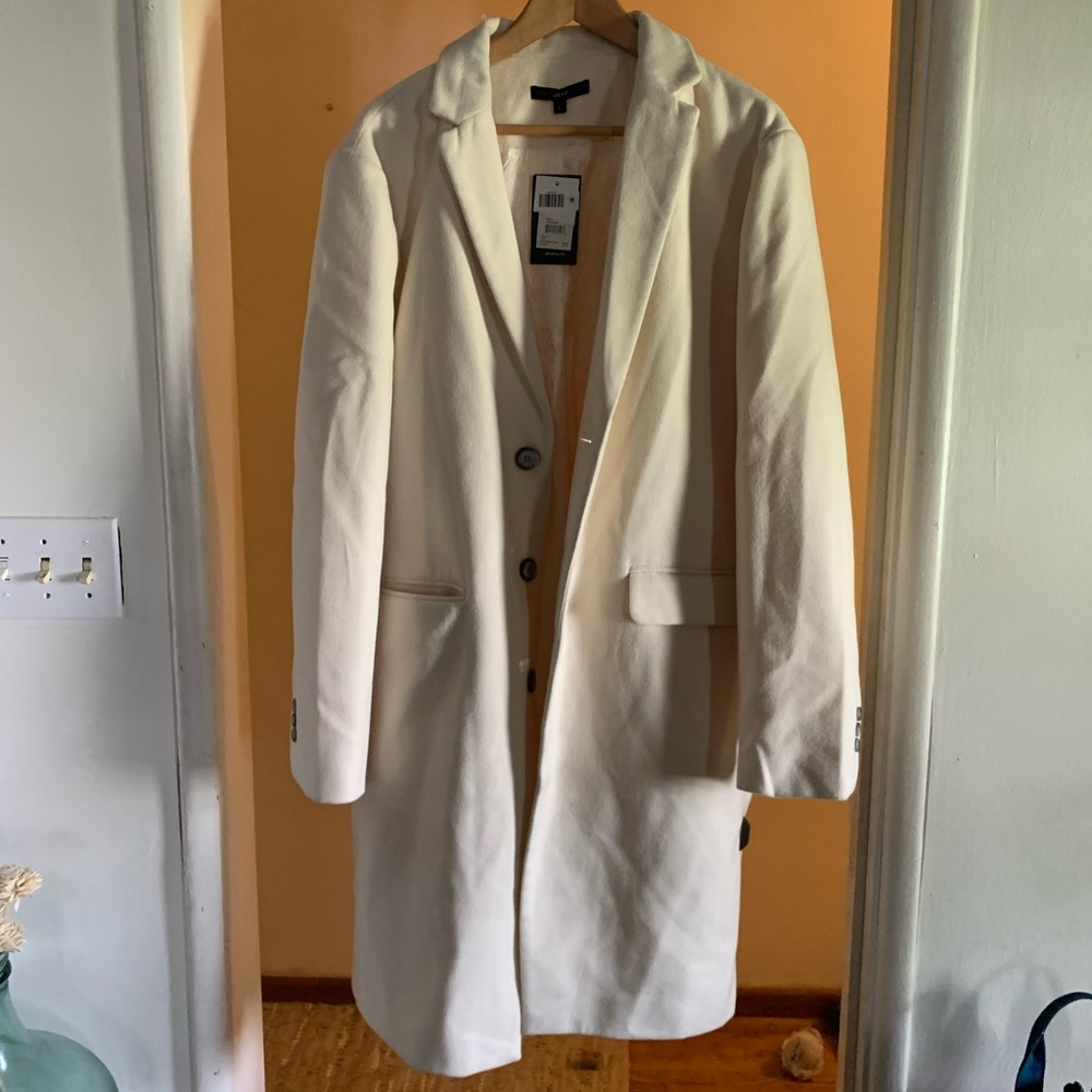 Elegant Cream Long Coat